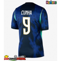 Camisa de Futebol Brasil Matheus Cunha #9 Equipamento Secundário Mundo 2026 Manga Curta